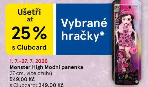 Monster High Modní panenka 27 cm, více druhů 