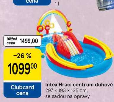 Intex Hrací centrum duhové, 297 x 193 x 135 cm. se sadou na opravy