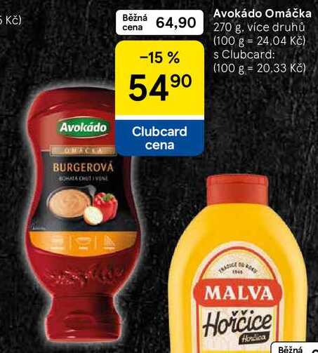 Avokádo Omáčka, 270 g, více druhů  