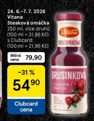 Vitana Steaková omáčka 250 ml, více druhů 