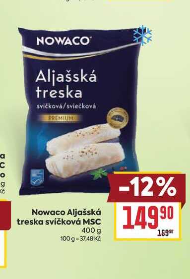 Nowaco Aljašská treska svíčková MSC 400 g