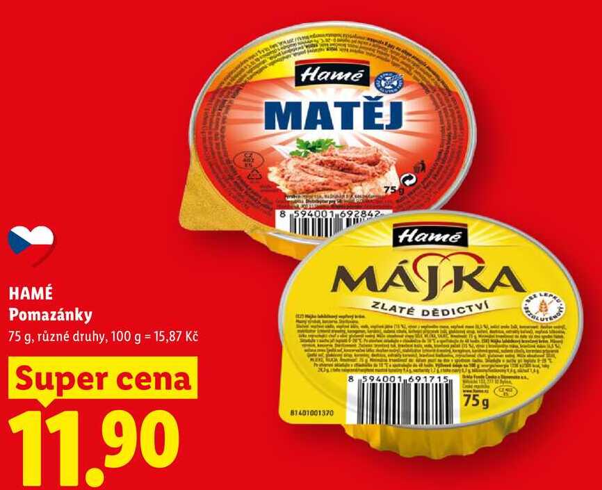 HAMÉ Pomazánky, 75 g