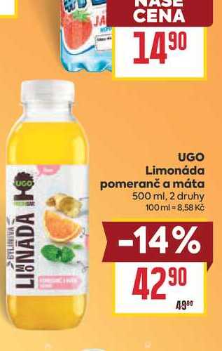 Limonáda pomeranč a máta 500 ml