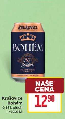 Krušovice Bohém 0,33l, plech 