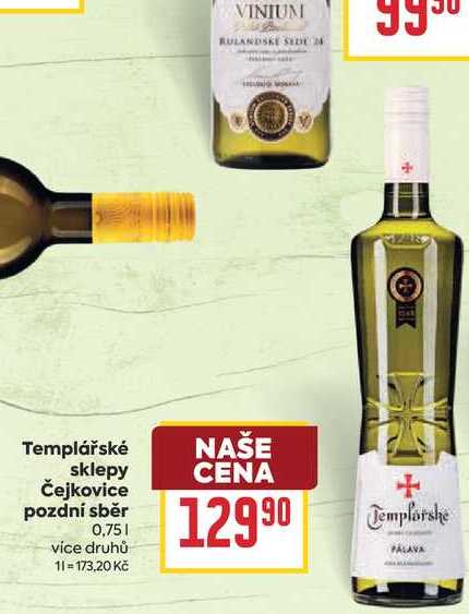 Templářské sklepy Čejkovice pozdní sběr 0,75l