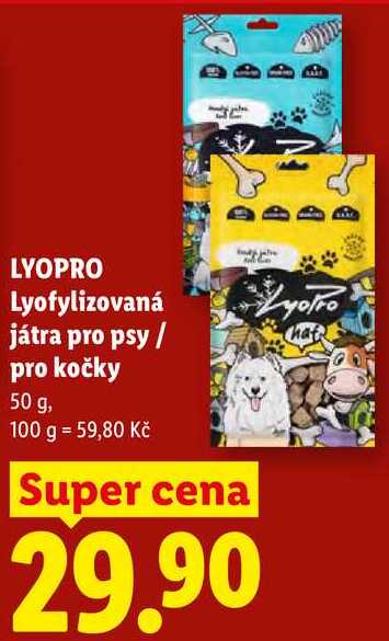 LYOPRO Lyofylizovaná játra pro psy/pro kočky, 50 g 