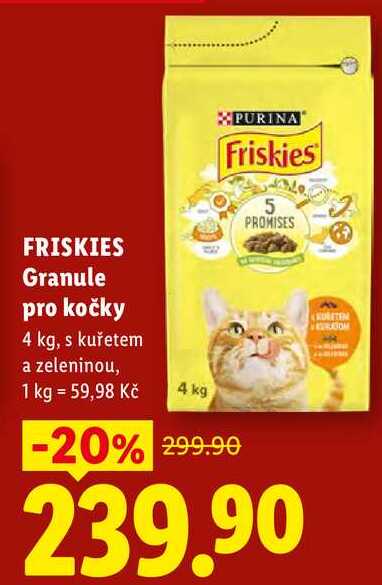 FRISKIES Granule pro kočky, 4 kg 