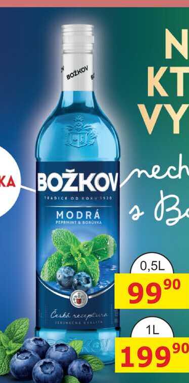 BOŽKOV PEPRMINT & BORŮVKA 1L
