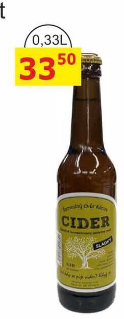 CIDER Kácov 0,33l sladký