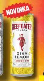 BEEFEATER LONDON GIN A LEMON 0,25L míchaný nápoj, plech