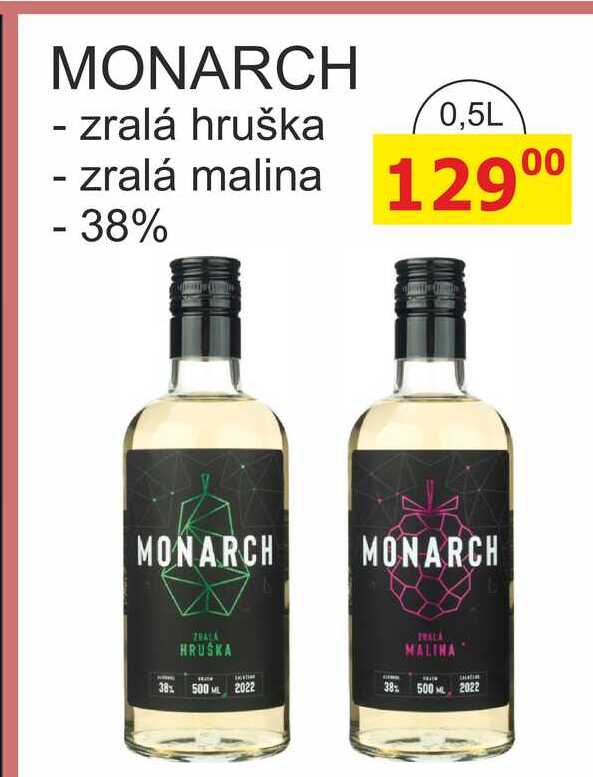 MONARCH - zralá hruška 0,5L