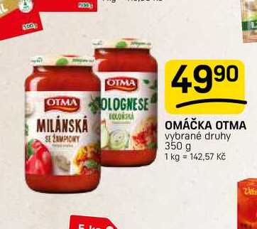 OMÁČKA OTMA vybrané druhy 350 g 
