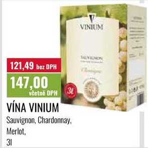 VÍNA VINIUM, Sauvignon, Chardonnay, Merlot, 31
