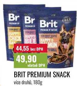 BRIT PREMIUM SNACK, více druhů, 180g