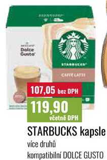 STARBUCKS kapsle, více druhů