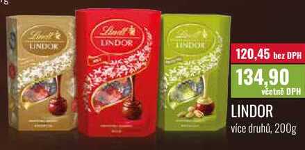LINDOR, více druhů, 200g
