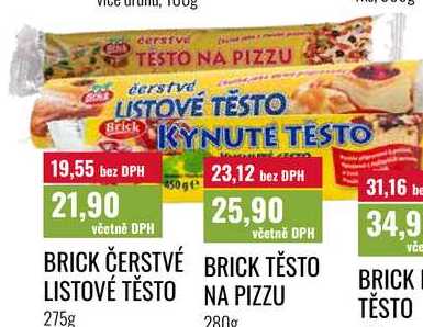 BRICK TĚSTO NA PIZZU, 280g  
