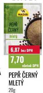 PEPŘ ČERNÝ MLETÝ 20g
