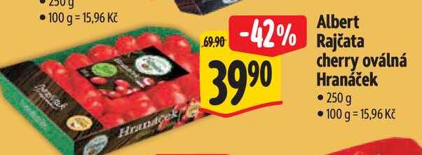  Albert  Rajčata cherry oválná Hranáček  250g 