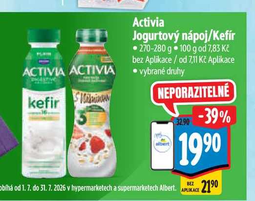Activia Jogurtový nápoj/Kefír 270-280 g