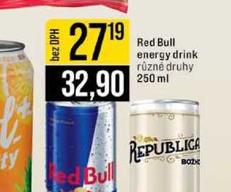 Red Bull energy drink různé druhy 250 ml