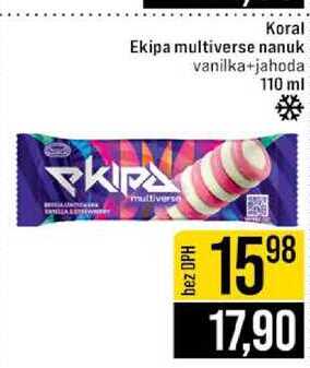 Koral Ekipa multiverse nanuk vanilka+jahoda 110 ml