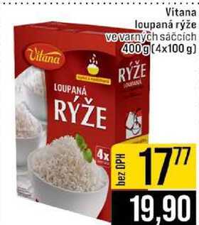 Vitana loupaná rýže vevarných sáčcích 400g (4x100 g)