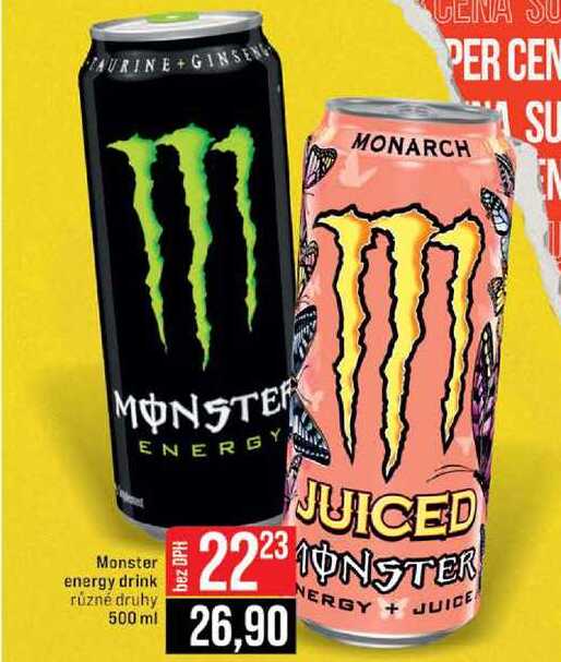 Monster energy drink různé druhy 500 ml