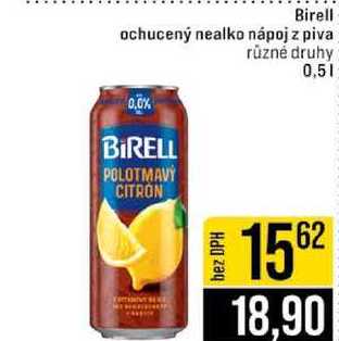 Birell ochucený nealko nápoj z piva různé druhy 0,5l