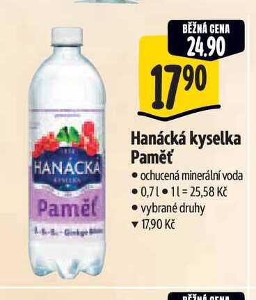 Hanácká kyselka Paměť 0,7 l