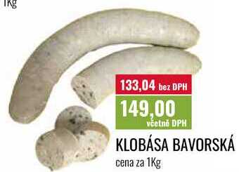 KLOBÁSA BAVORSKÁ cena za 1kg