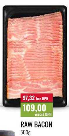 RAW BACON 500g
