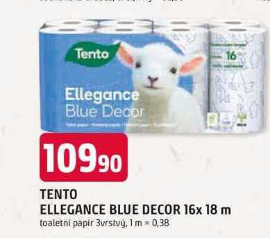 ELLEGANCE BLUE DECOR 16x 18 m toaletní papír 3vrstvý