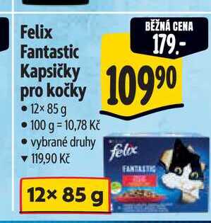 Felix Fantastic Kapsičky pro kočky 12× 85 g 
