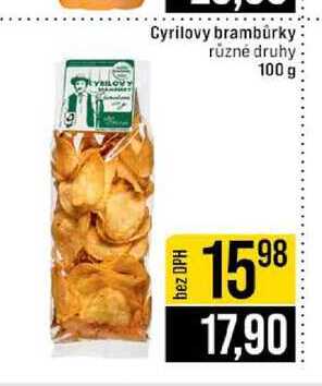 Cyrilovy brambůrky různé druhy 100 g