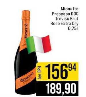 Mionetto Prosecco DOC Treviso Brut Rosé Extra Dry 0.7l