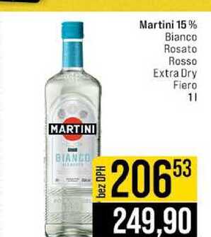 Martini 15% Bianco Rosato Rosso Extra Dry Fiero 1l