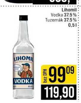 Lihomil Vodka 37,5% Tuzemȧk 37.5% 0,5l