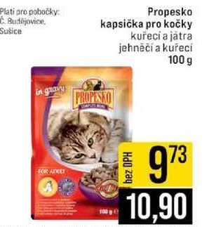 Propesko kapsička pro kočky kureci a játra jehněčí a kuřecí 100 g