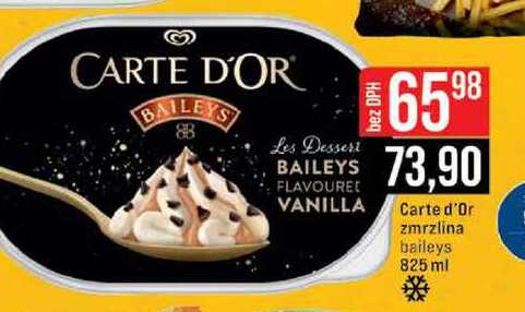 Carte d'Or zmrzlina baileys 825 ml