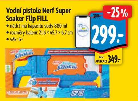 Vodní pistole Nerf Super Soaker Flip FILL