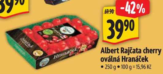 Albert Rajčata cherry oválná Hranáček, 250 g