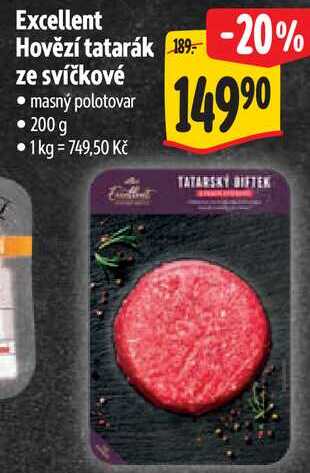 Excellent Hovězí tatarák ze svíčkové, 200 g