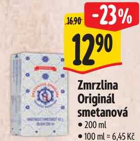 Zmrzlina Originál smetanová, 200 ml