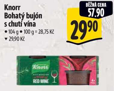 Knorr Bohatý bujón s chutí vína, 104 g