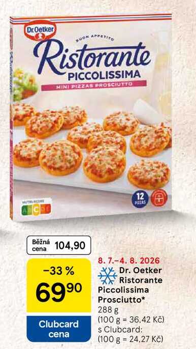 Dr. Oetker Ristorante Piccolissima Prosciutto, 288 g