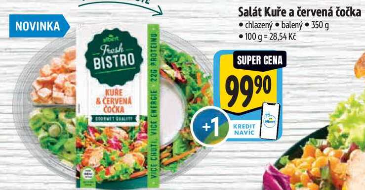 Salát Kuře a červená čočka, 350 g