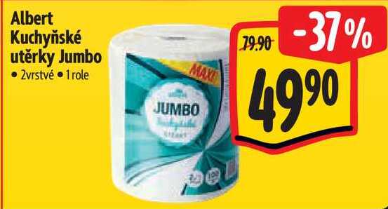 Albert Kuchyňské utěrky Jumbo, 1 role