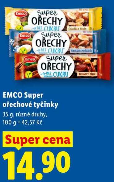 EMCO Super ořechové tyčinky, 35 g