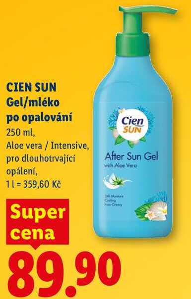 CIEN SUN Gel/mléko po opalování, 250 ml